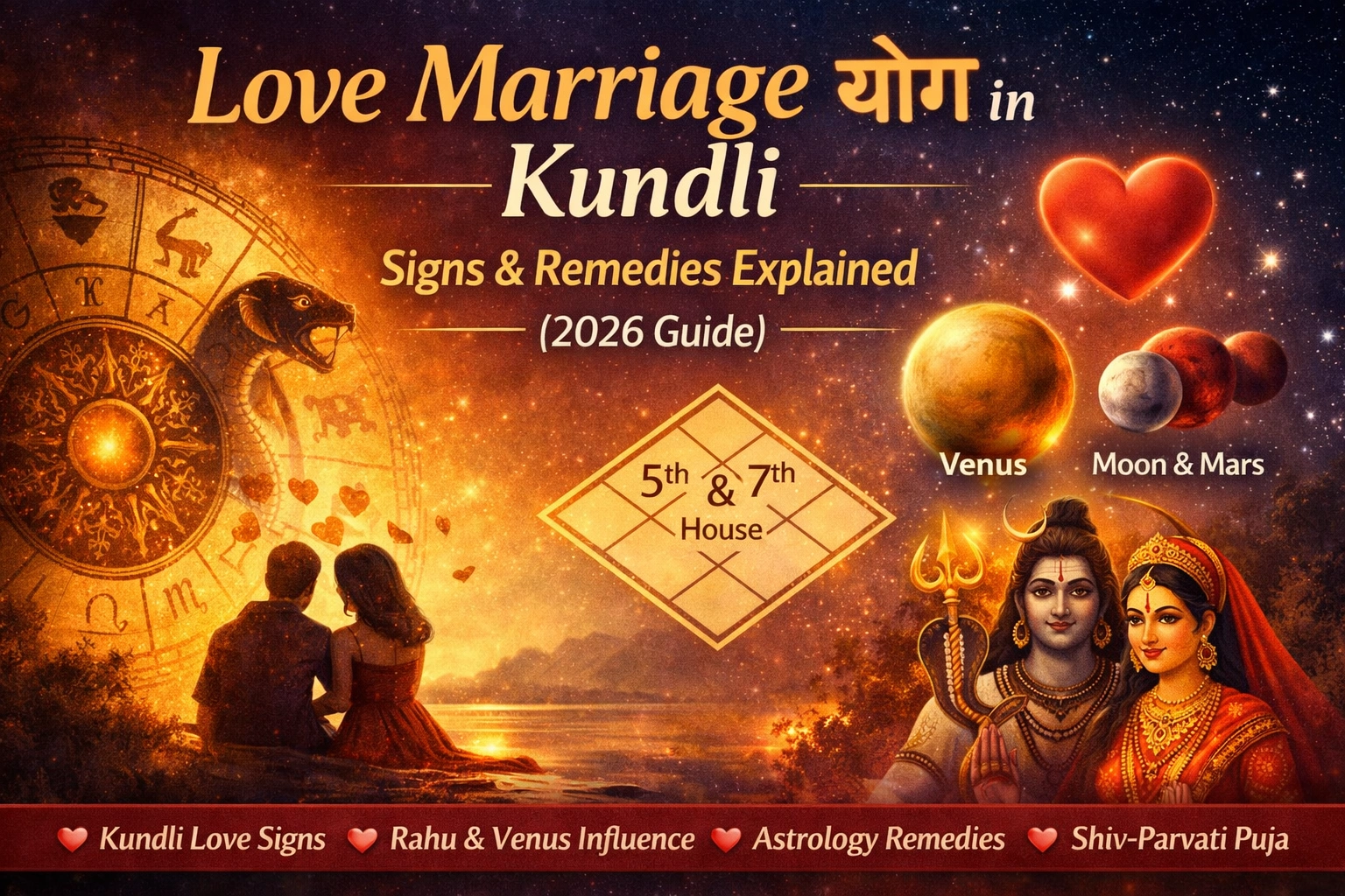Love Marriage योग in Kundli: Signs & Remedies Explained (2026 Guide)