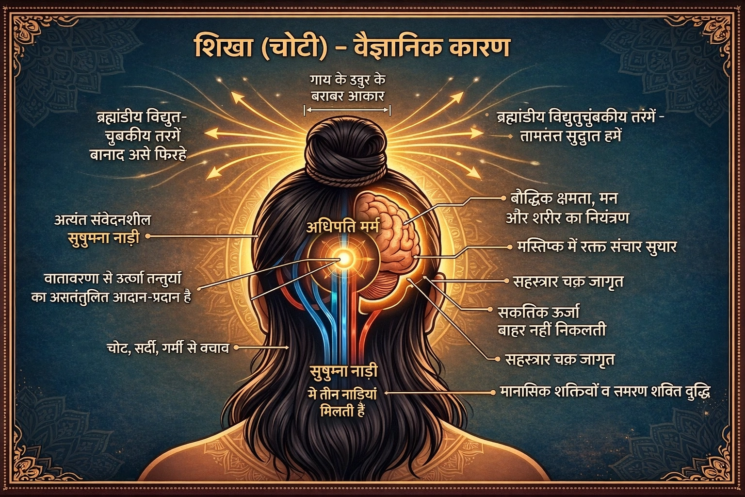 शिखा (चोटी) का महत्व: वैज्ञानिक और आध्यात्मिक दृष्टिकोण